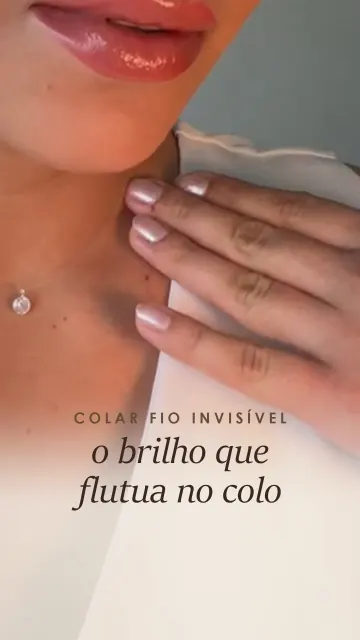 Colar Fio Nylon Ponto de Luz