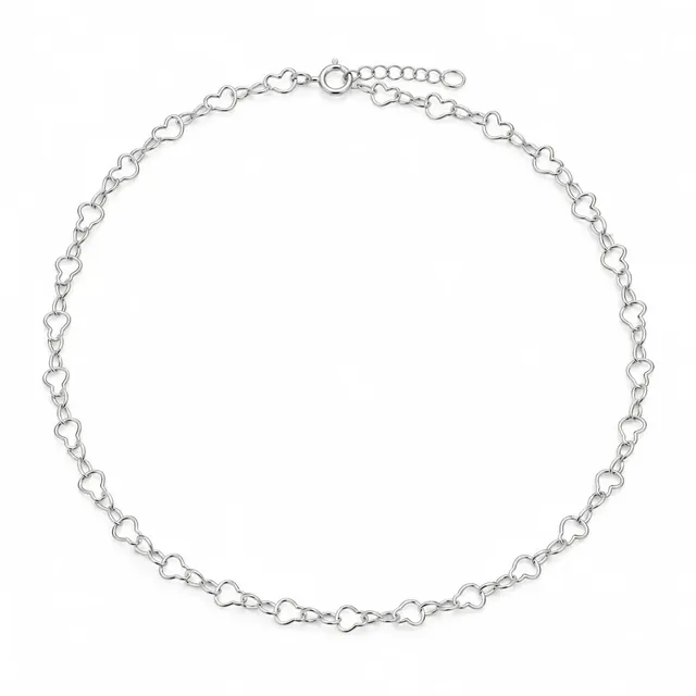 Choker de corações em Prata 925