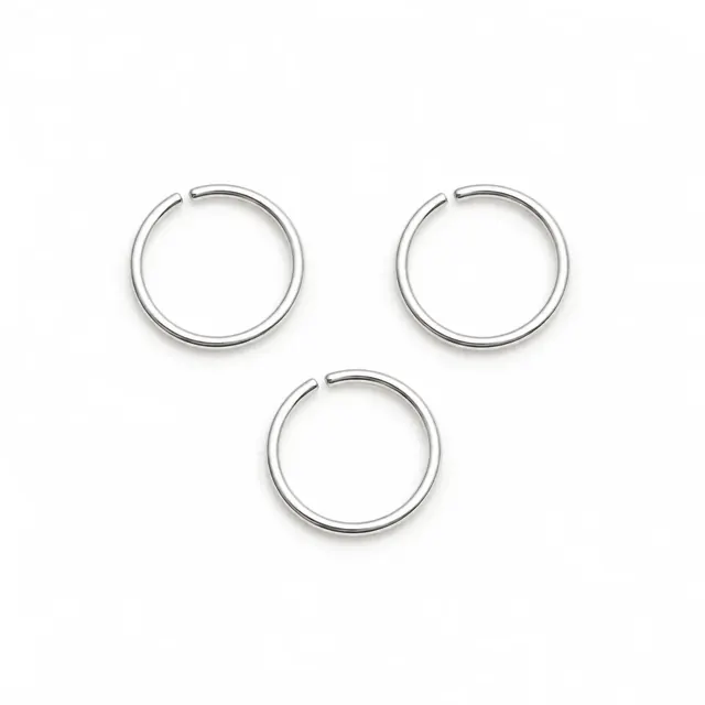 Kit 3 piercings argolinha em Prata 925
