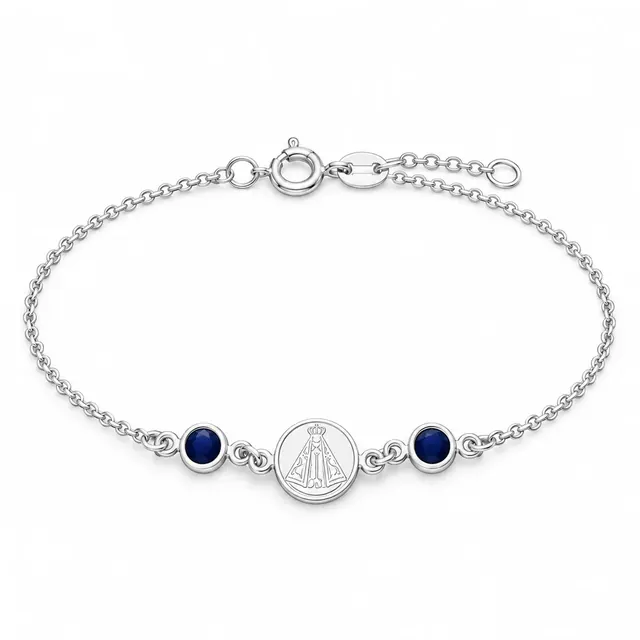 Pulseira N. Sra. Aparecida em Prata 925