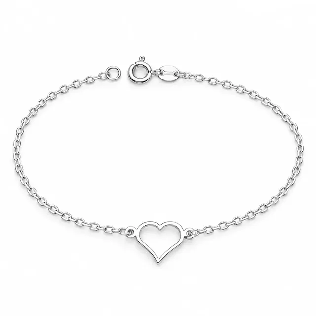 Pulseira mini coração em Prata 925