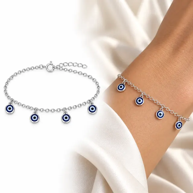 Pulseira olho grego em Prata 925